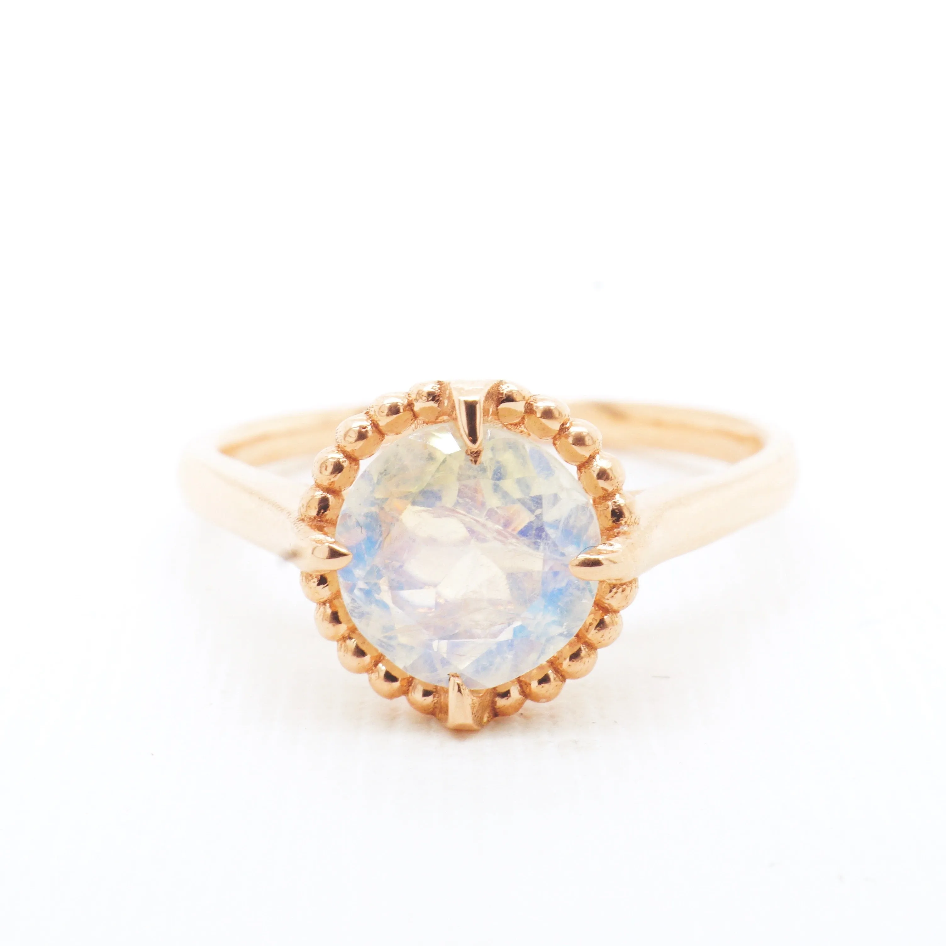 Unique Moonstone Engagement Ring - Moonstone Compass Ring - Moonstone Wedding Set