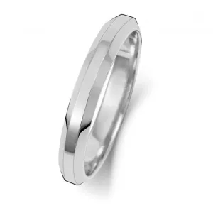 Wedding Band 18ct Wedding Bevelled Edge Ring WQ143WL