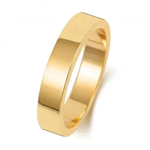 Wedding Band 18K Flat Flat 4 mm-1.45 Wedding  Ring WQ174M