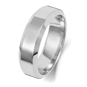 Wedding Band 9ct Gold Wedding Bevelled Edge Ring W146WH