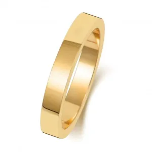 Wedding Band 9K Flat Flat 3 mm - 1.7 Wedding  Ring W173H