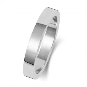 Wedding Band 9K Flat Flat 3 mm - 1.7 Wedding  Ring W173WH