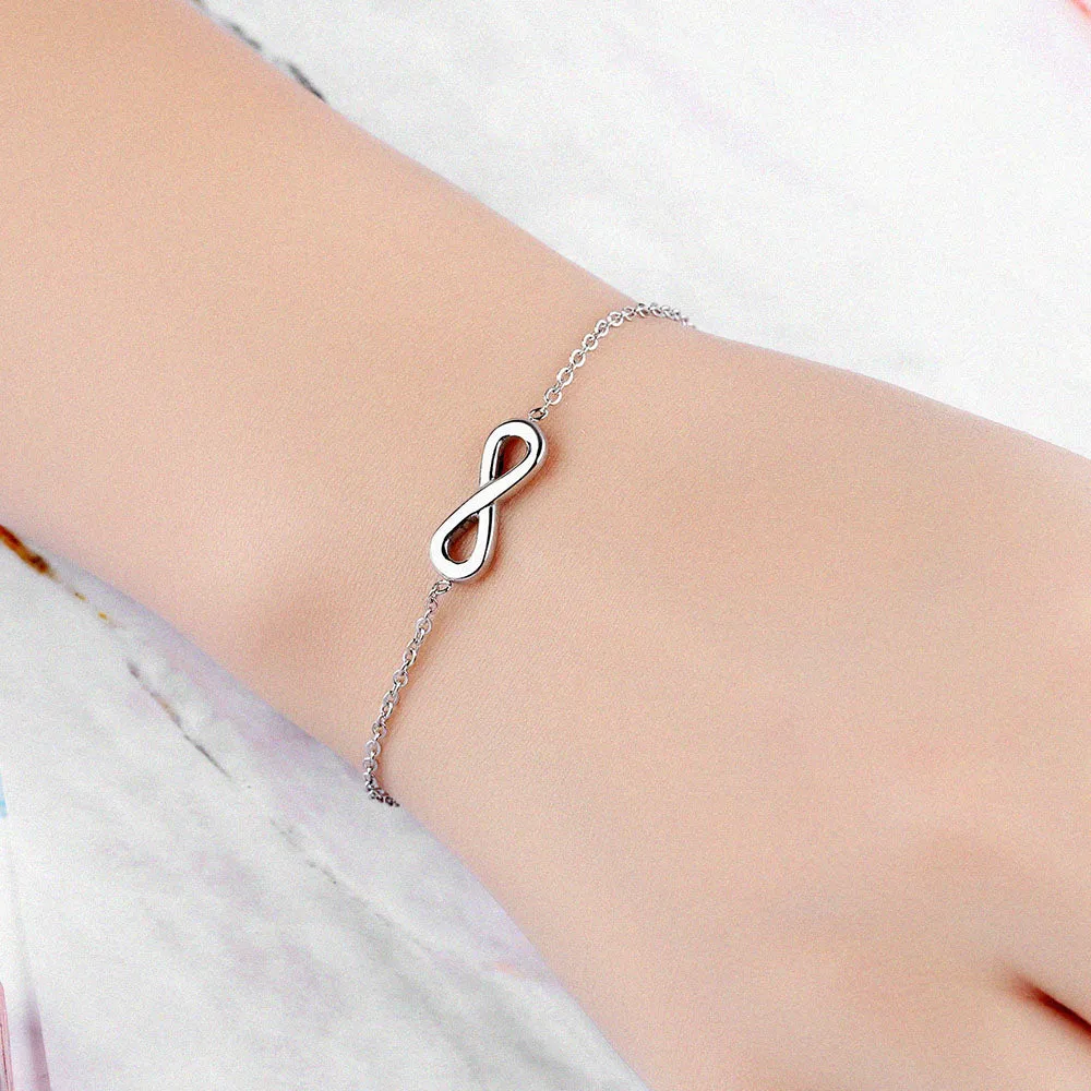 Women's infinity bracelet - silver